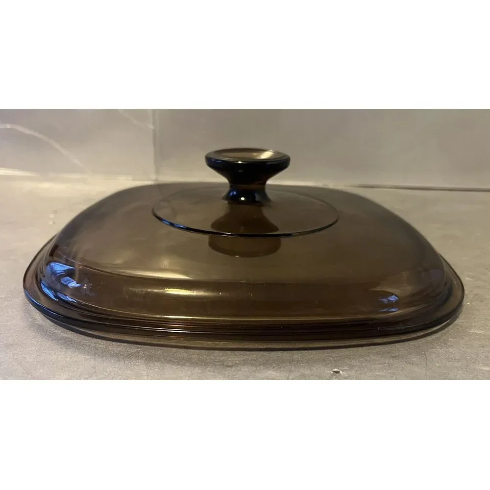 Vintage CorningWare‎ Abundance A-2-B 2 Qt Casserole Dish w Amber Pyrex Lid USA